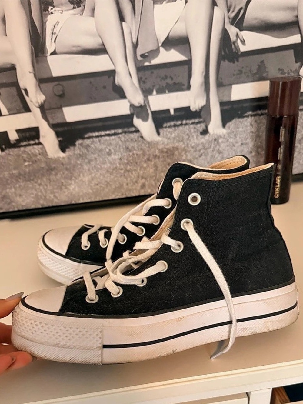 Converse Chuck Taylor All Star Lift Platform High Top Sneakers Black & White